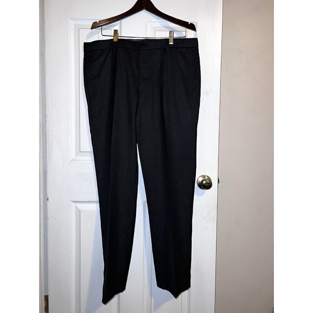 DKNY Mens Gray Stretch Elastic Waist Dress Pants Sz 36